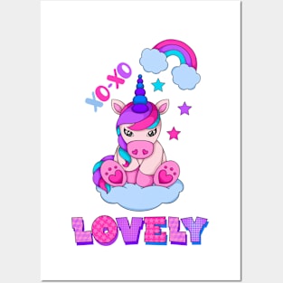 Lovely unicorn Posters and Art